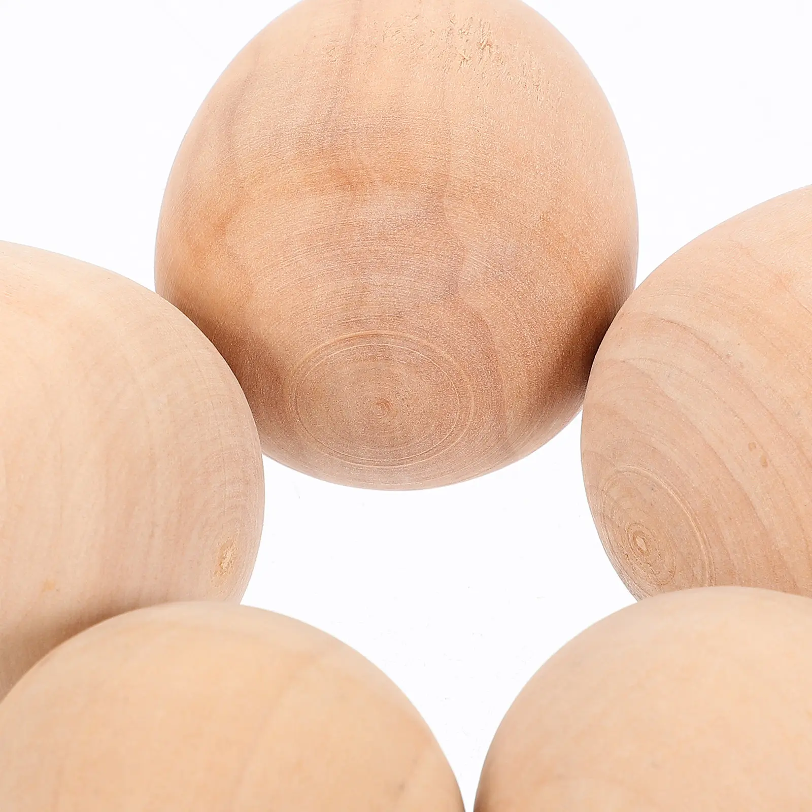 

20Pcs Smooth Wooden Fake Eggs for Painting Coloring Crafts Easter Decor DIY Party Home Garden Door Window Display Decorative