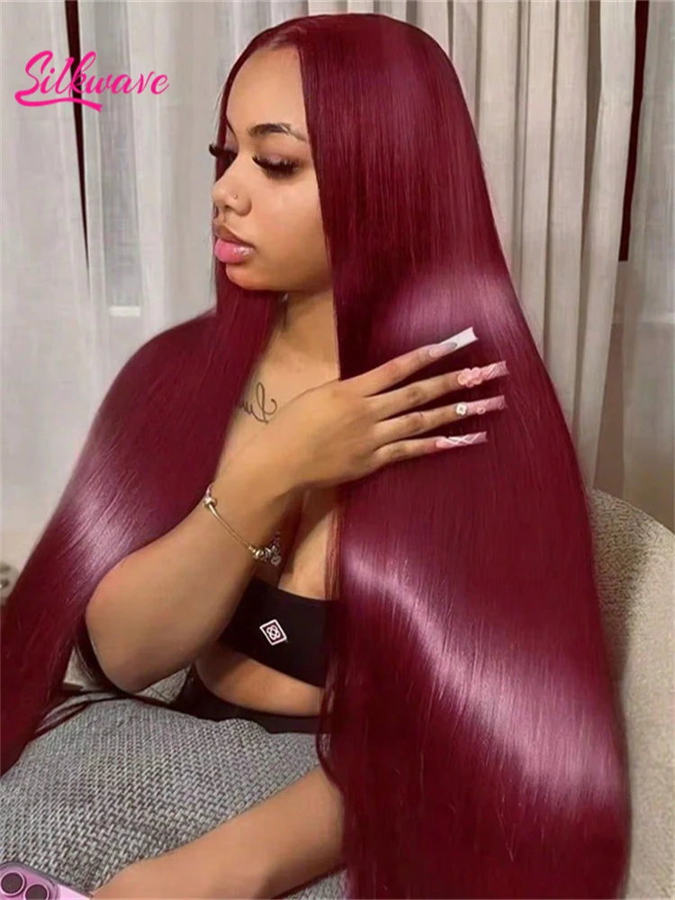 silkwave-99j-burgundy-lace-front-human-hair-wig-30-inch-13x6-straight-lace-frontal-wigs-hd-transparent-lace-colored-red-wig