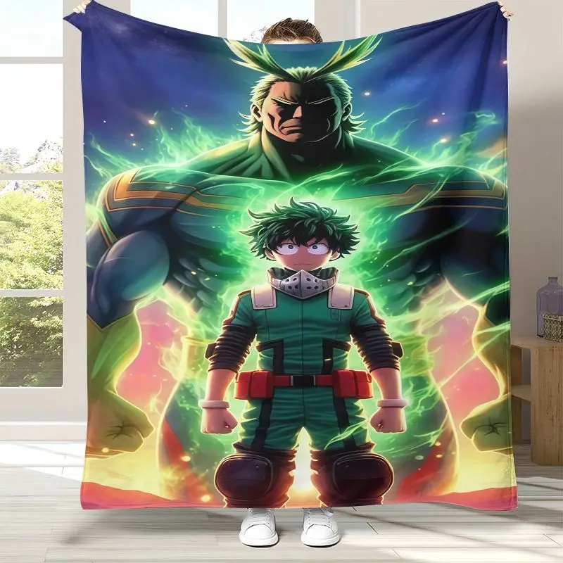 My Hero Academia Anime Cartoon Flannel Blanket,Ultra Soft Warm Plush Throw for Home Bedroom Bed Sofa Cover Camping Picnic gift view 6