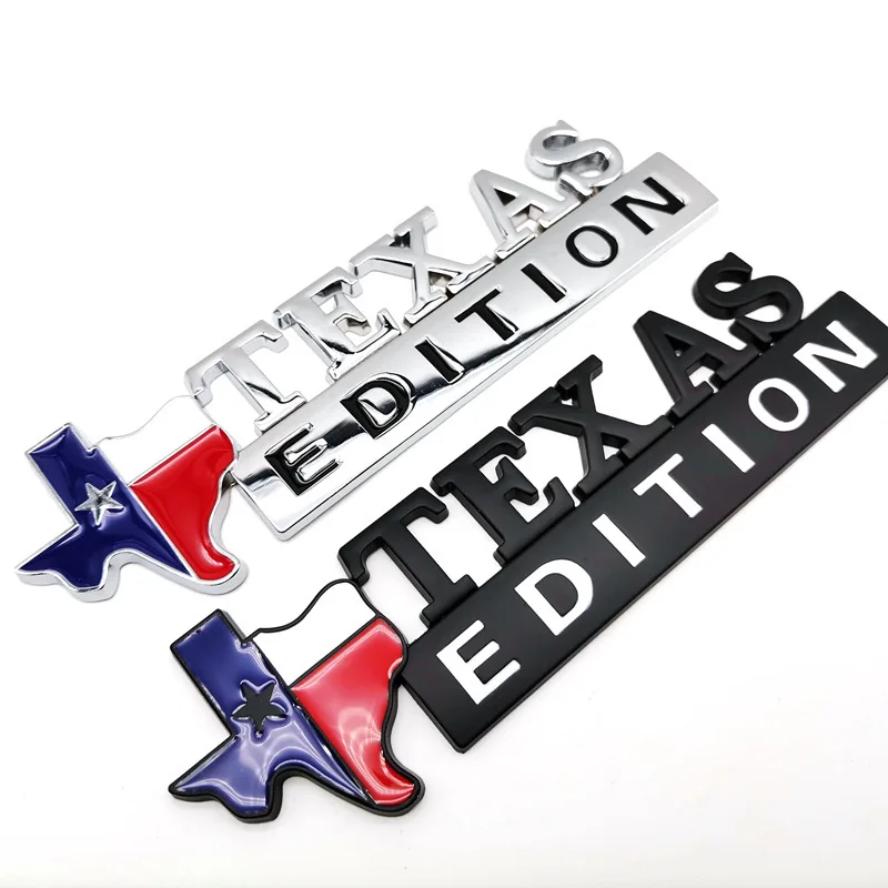 

TEXAS EDITION Metal Edition Sticker for Bike Motorcycle Car Body Decoration Durable Tail Badge Scratch Resistant Tail Emblem