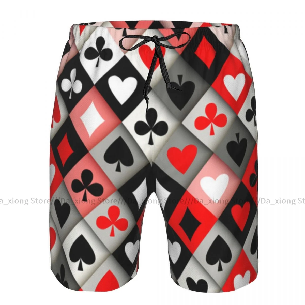 

Mens Swimwear Swim Short Trunk Poker Card Suits Pattern Beach Board Shorts Swimming Surffing shorts