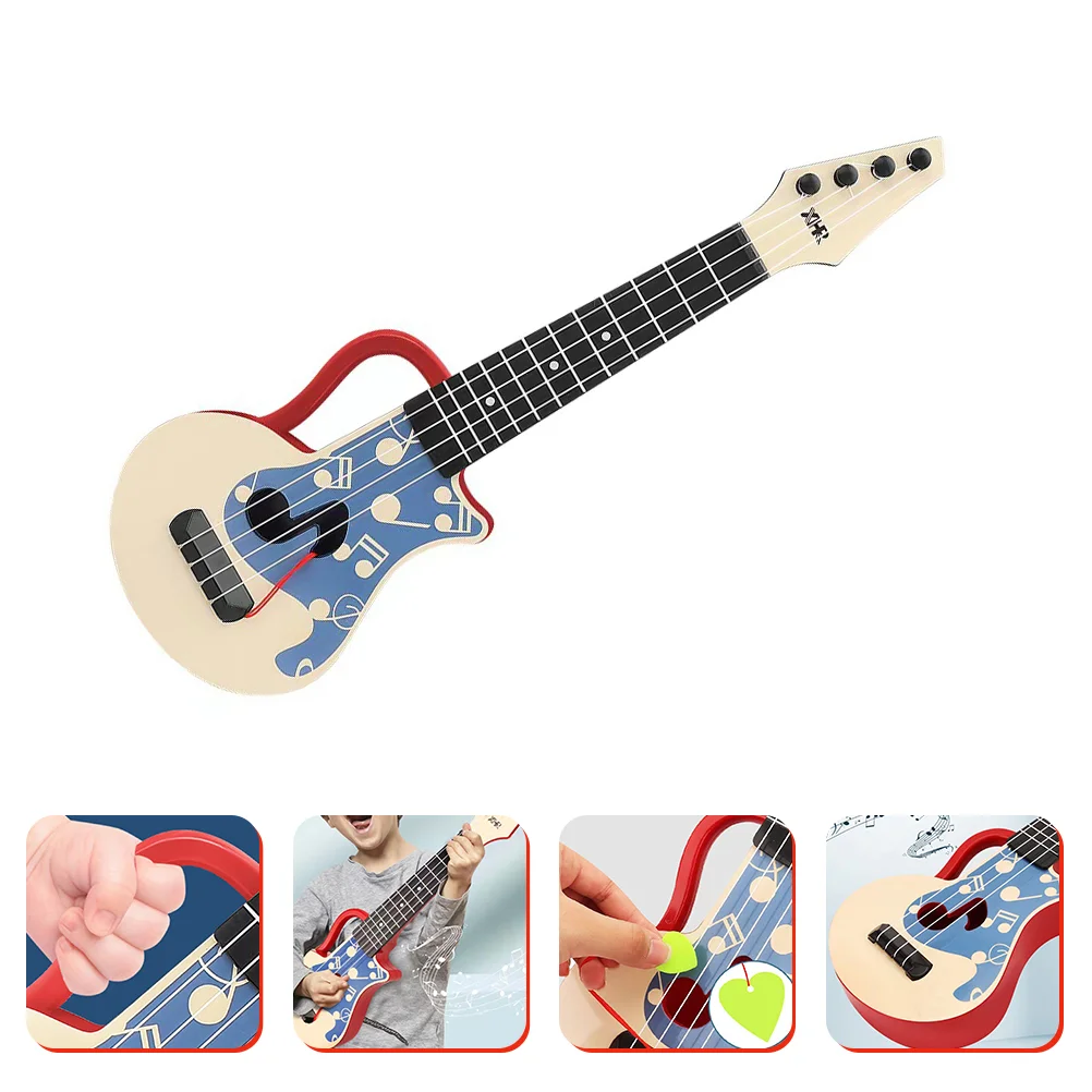 Kids Toys Children's Guitar Ukulele for Beginner Electric Articifical Interesting Red Preschool