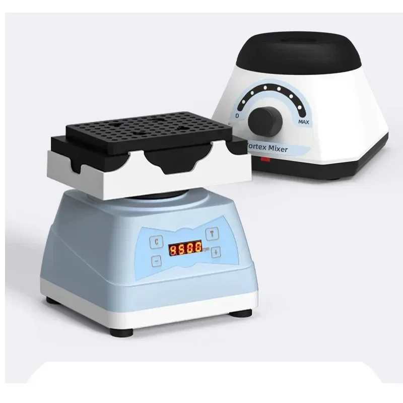 Lab Vortex Mixer Digital Display Multi-tube Vortex Shaker Adjustable Speed Time Control for Test Tube Liquid Mixing
