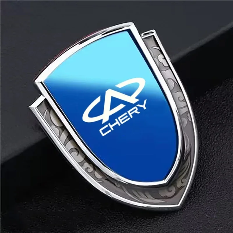 Auto 3D Chrome Shield‑Style Body Side Badge Sticker for Chery Tiggo 5X 7 Pro 8 Pro Omoda C5 Jaecoo J8 Car Styling Decoration