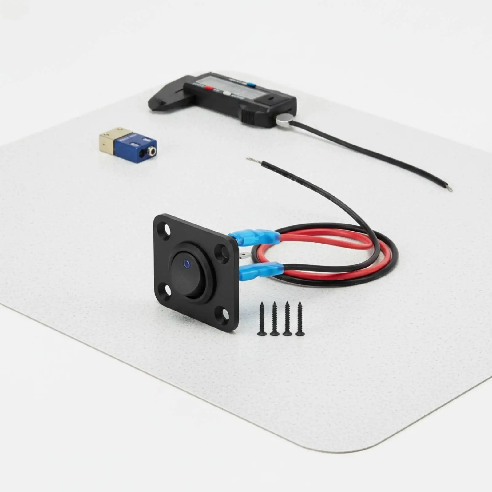 Switch Controls Panel 12V 24V Rocker-style Electronic Control Panel with Blue Light for Automobile Marine RV System Installation