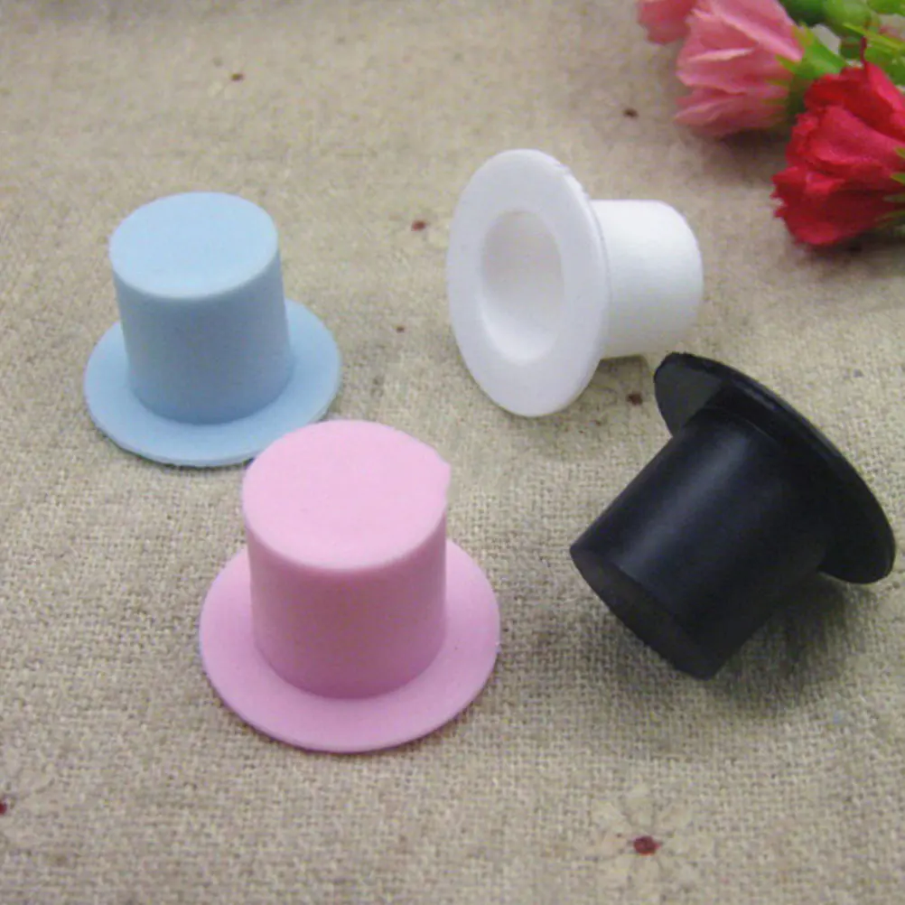 หมวกตัวตลกขนาดเล็ก 80 ชิ้น หมวกปาร์ตี้หลากสีสำหรับเด็ก ของตกแต่งคริสต์มาส DIY เครื่องประดับศีรษะขนาดเล็ก อุปกรณ์ประกอบฉากถ่ายภาพ