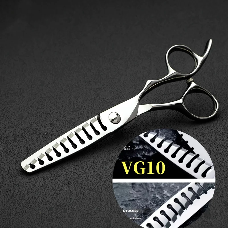 

vg10 hair scissors Thin scissors with teeth on both sides 10%-60% 5.5-6-6.5-6.3-6.7-6.8inch Haircutting tools