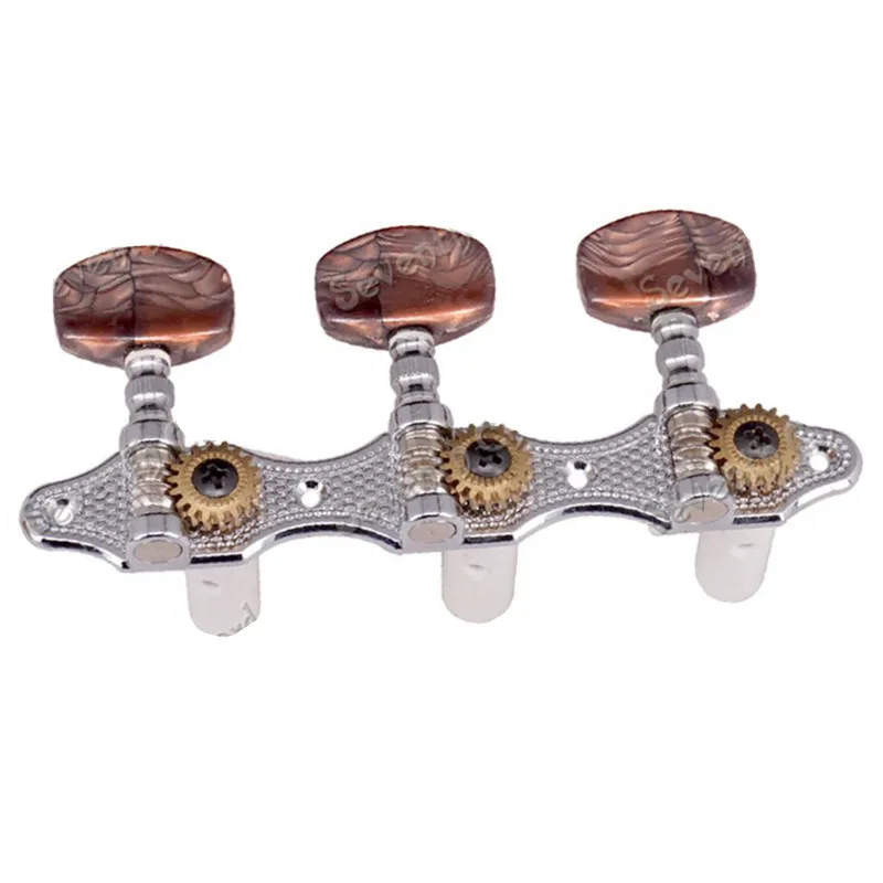 EIN Satz Kaffee, großer quadratischer Knopf, Stimmwirbel für klassische Gitarre, Stimmwirbel, Mechaniken, Musikinstrumentenzubehör – Detail 6