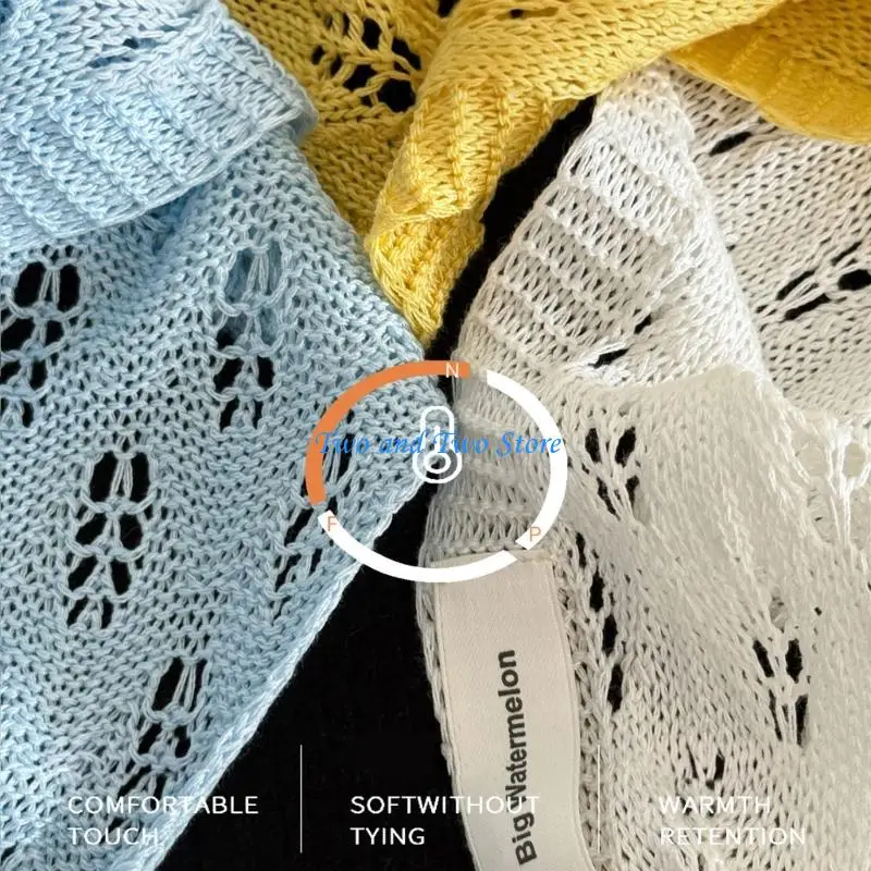 HX6F Fashionable Knitted Scarf Soft and Stylish Polyester Capelet for Everyday Use