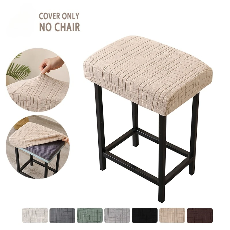 1/2pcs Square Bar Stool Covers Elastic Chair Cover Anti-Dirty Counter Saddle Barstool Seat Slipcovers for Home Cafe Dining Room