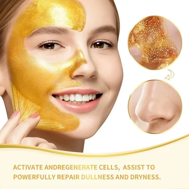 

Blackhead Remover 24K Gold Peel Off Mask,Gold Facial Mask Anti-Aging,Deep Cleansing,Reduces Fine Lines Wrinkles Great Skin Care