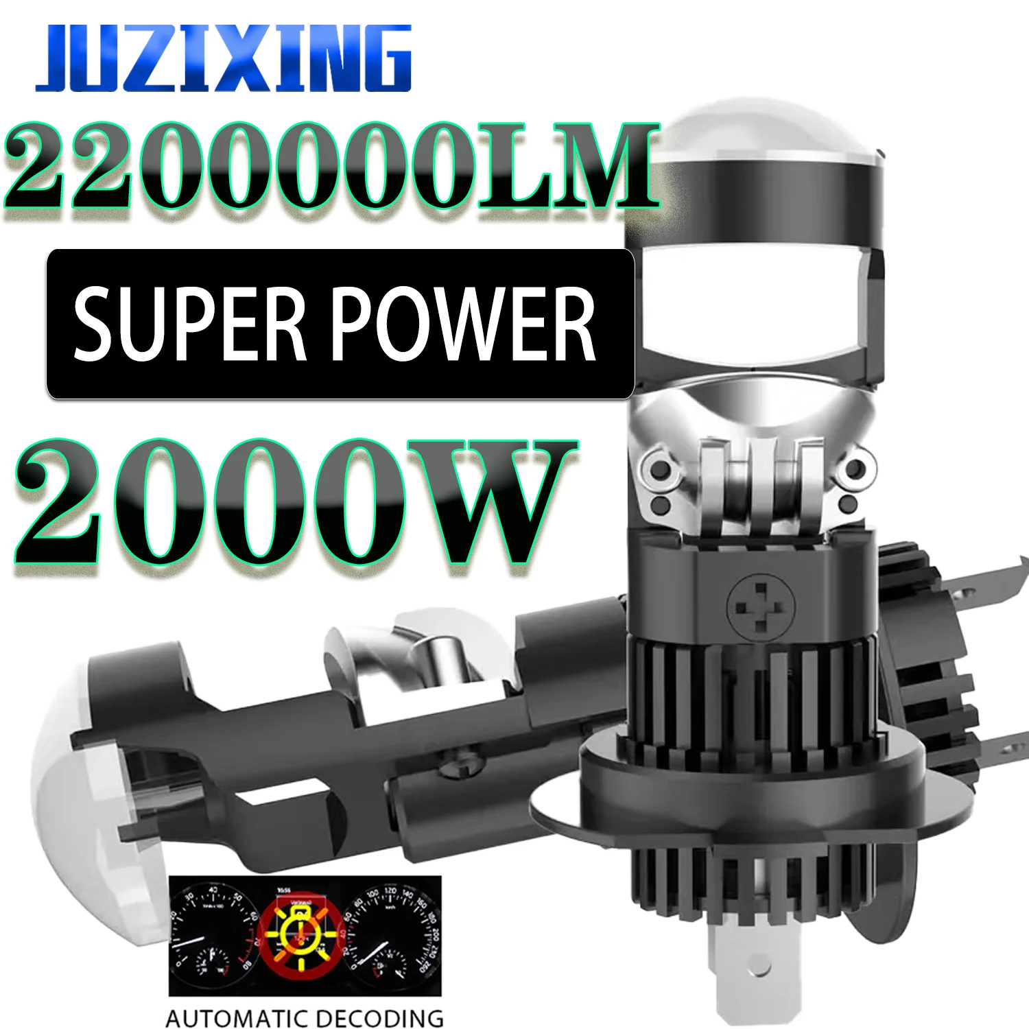 JUZIXING Auto Mini Lens 1:1 Wireless H8/H9/H11 H7 H4 9005 9006 Projector Lighthouse Fog Light RHD LHD Plug&Play on Cars Lamp