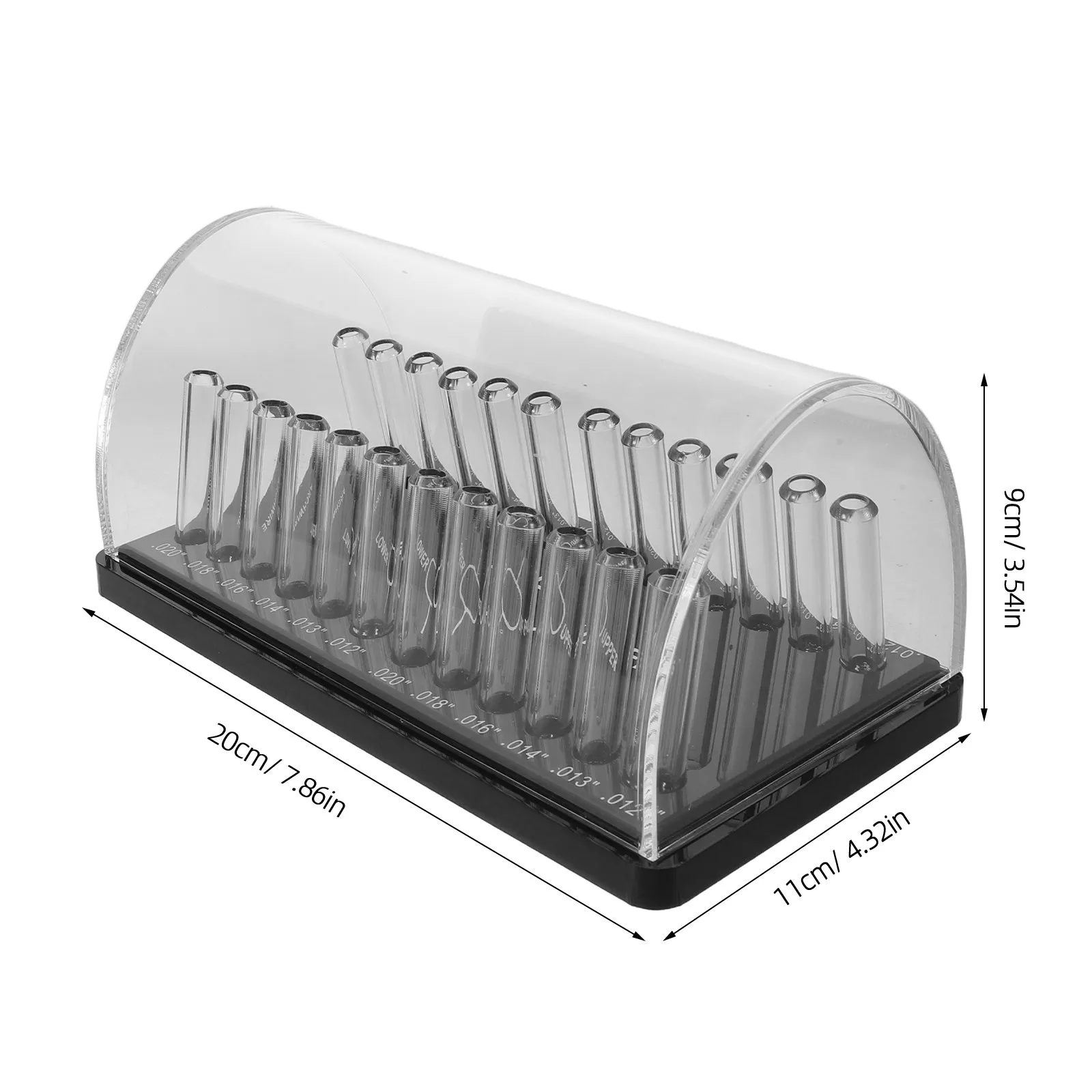 Orthodontic Archwire Organizer Acrylic Box Clear Lid Multiple Compartments Space-Saving Storage Solution for Dental Clinic