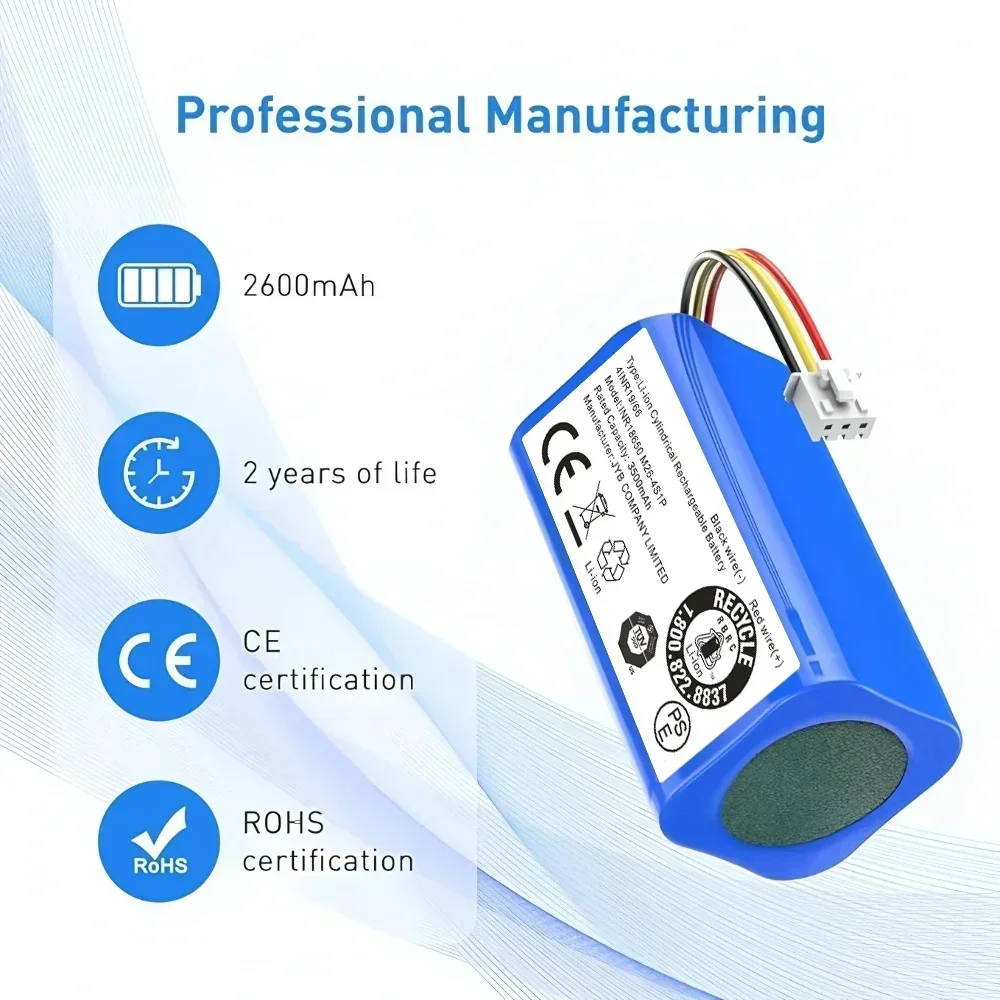 Akumulator 14,4V 2600mAh do robota sprzątającego Liectroux C30B E30 2D, zamiennik D071-INR-CH-4S1P, Midea M4 NEO 830P iHRV2 — zdjęcie produktu 5