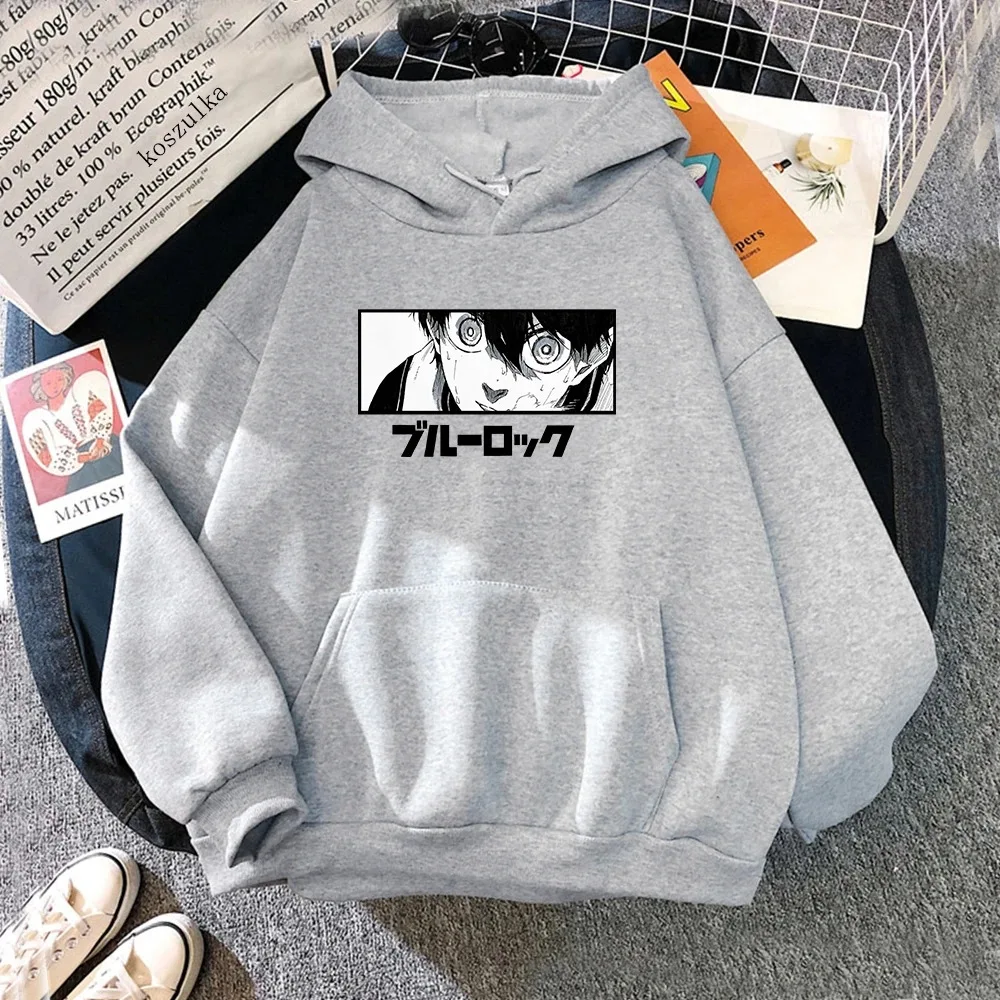 Blue Lock Anime Hoodie For Men Women Harajuku Clothes Manga Yoichi Isagi Pullover Sweatshirts Comfortable Fleece Warm