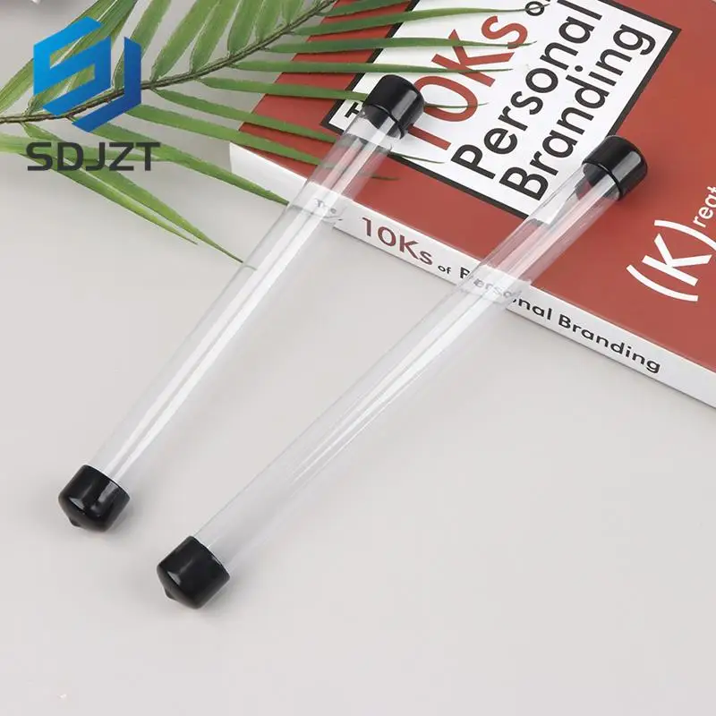 1PC PVC Clear Storage Tube Rotating Pen Holders Plastic Pen Case Gift Pen Packaging Box Lightweight Cylindrical Tube Container