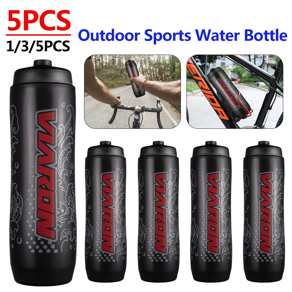 1-5PCS 1000ml Squeeze Drinking Bottle Fitness Sports Bottle Bike Water Bottle Large Capacity Portable Outdoor Sport Kettle Cup