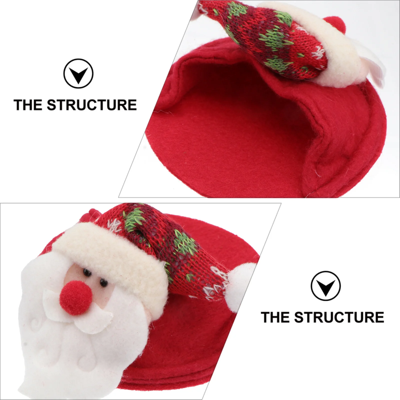 

Santa Claus Wine Glass Coaster Mat Reusable Holiday Table Decoration For Home Kitchen Restaurant Bar Tools