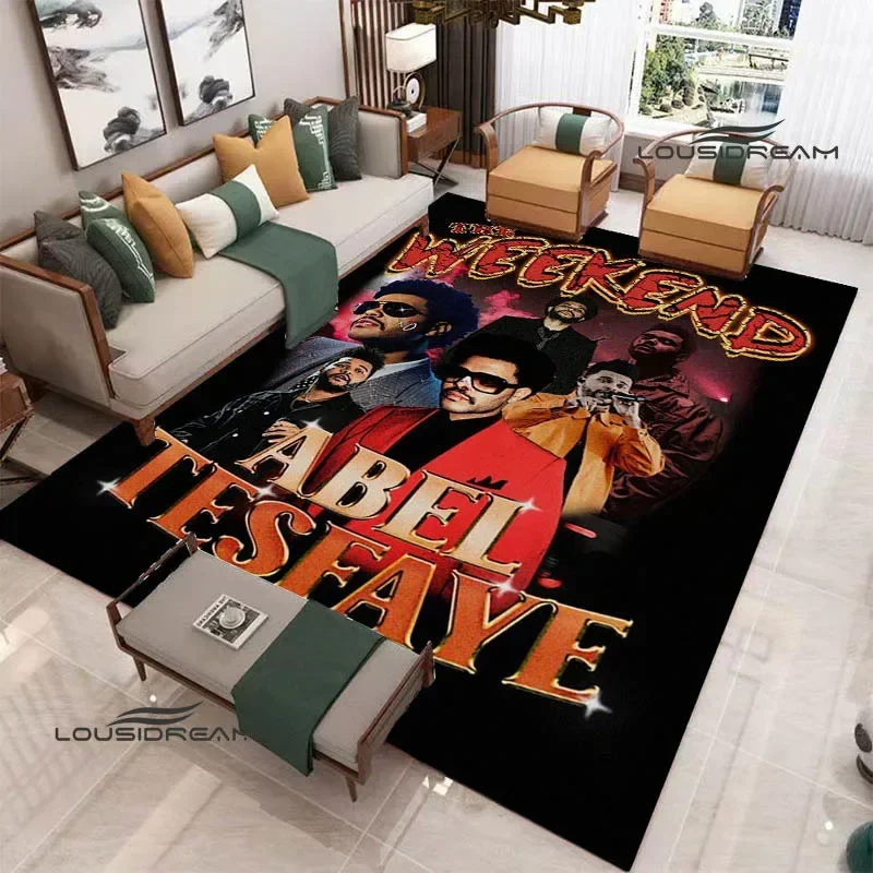 Singer The Weeknd printed Carpet Non -slip carpet Yoga mat carpets for living room area rug Door pad bedroom decor birthday gift