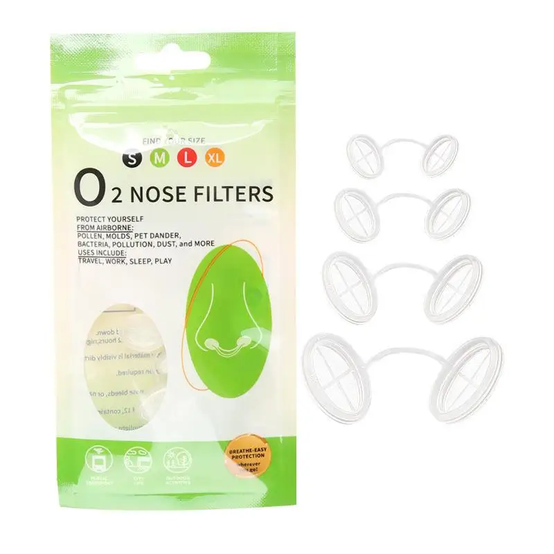 4/10 Pcs Disposable Nasal Plugs Invisible Multi Sized Filters Unobtrusive Nose Filter Anti Allergen for Work and Travel Use view 2