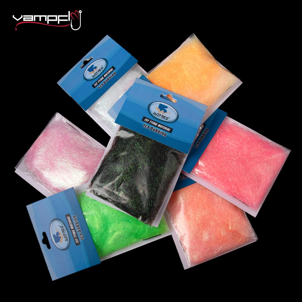 Vampfly 2g/pack Ice Dubbing Synthetic Fiber Fly Tying Material For Scud Nymph Trout Flies Shrimp Fishing Fly Lure Baits Making