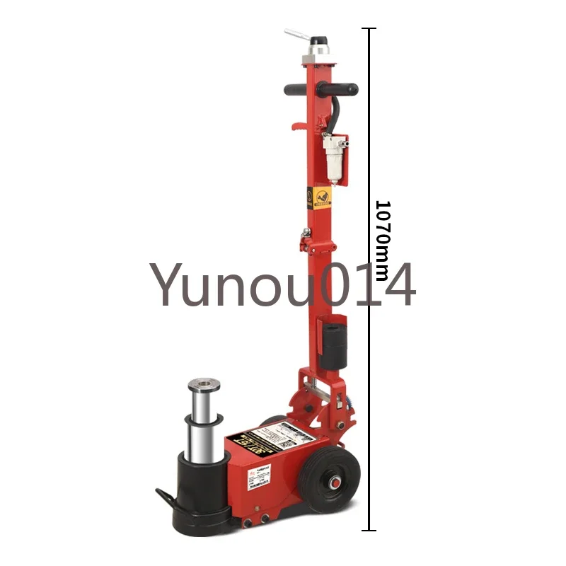 Horizontal Pneumatic Jack for Heavy Truck, Air Lift, Single and Double Folding Lever, Overpressure Protection,30T