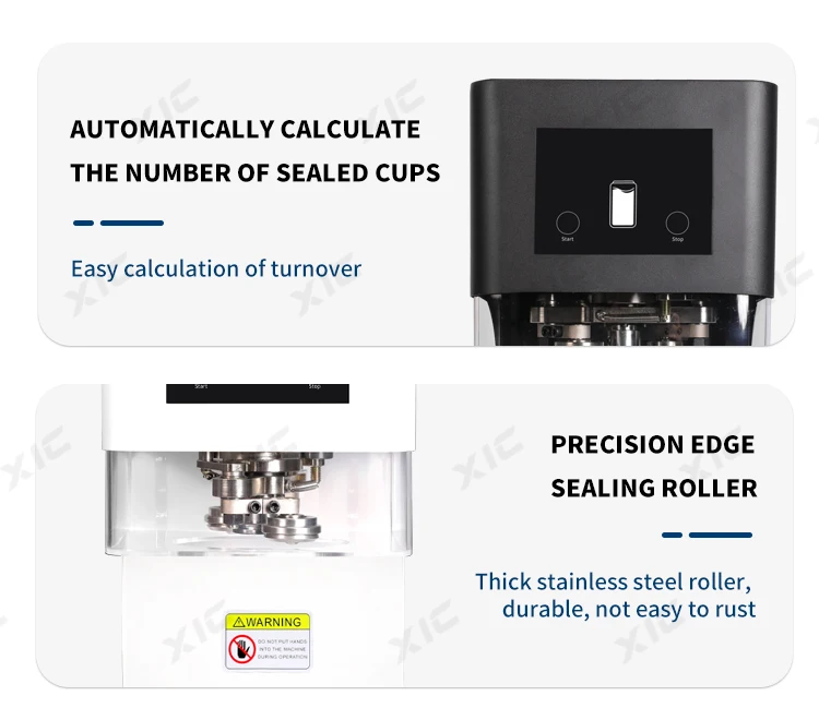 TULX New Upgrade Touch Screen Soda Can Automatic Sealing Machine 110V/220V Beverage Bubble Tea PET Can Sealing Machine