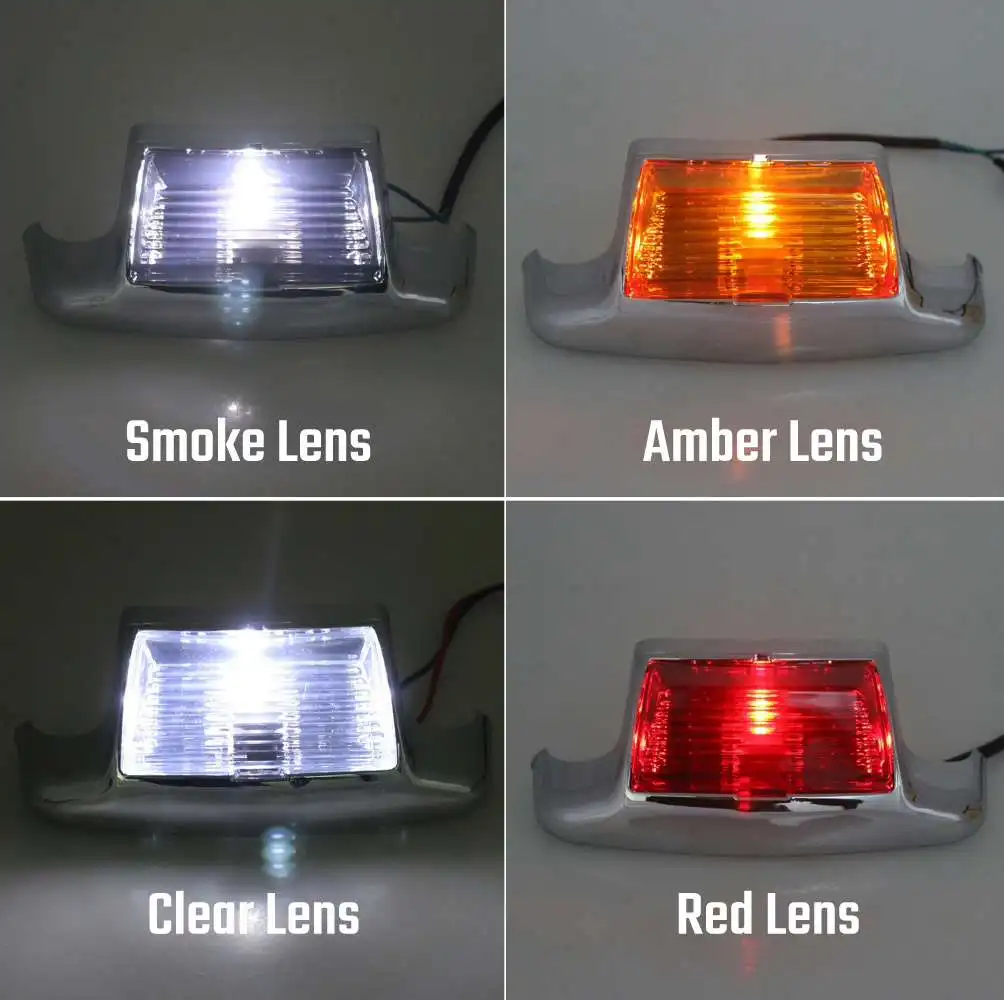 دراجة نارية الجبهة/الخلفية الحاجز تلميح ضوء حافة مصباح LED صالح ل هارلي 1986-2008 FLSTC 1993-1996 FLSTN 1980-2013 FLHR FLHS FLHT FLT #6