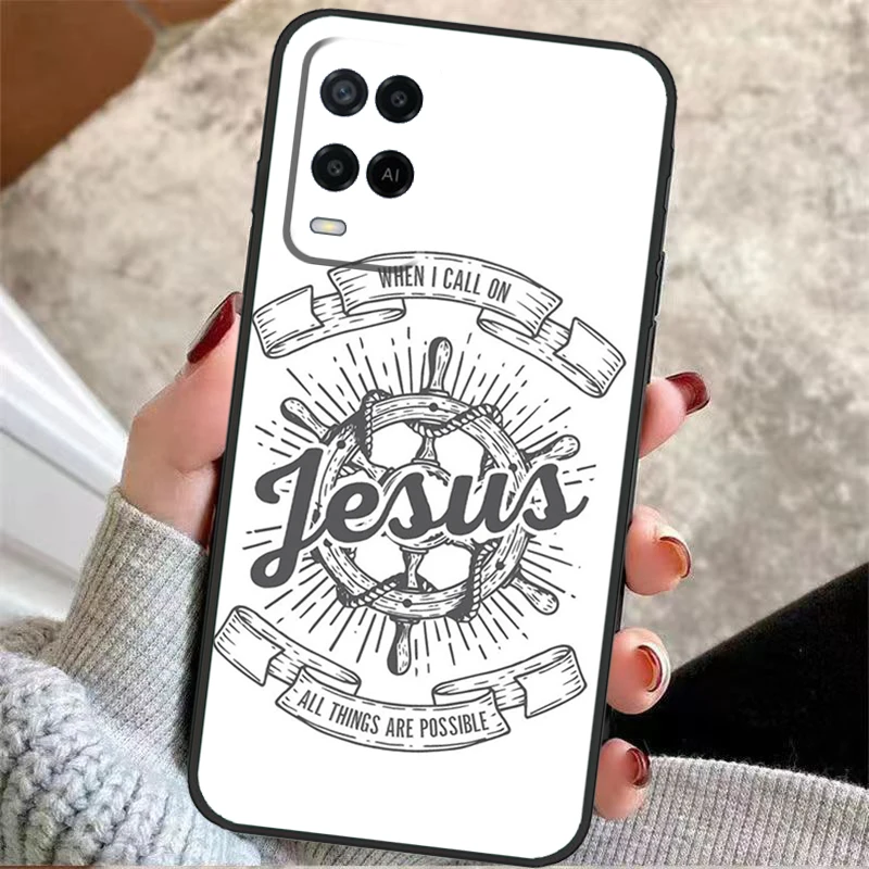 Faith Christian Jesus Case For OPPO A78 A98 A18 A58 A96 A76 A16 A5 A9 A53 A15 A17 A77 A52 A72 A74 A94 A54 A57 S