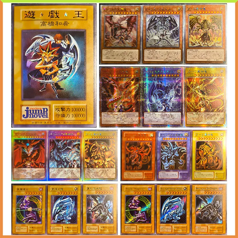 Anime Yu-Gi-Oh Refraction Game Collectible Cards Tormentor Slifer the Sky Dragon Black Magician Toys for boys Birthday Present