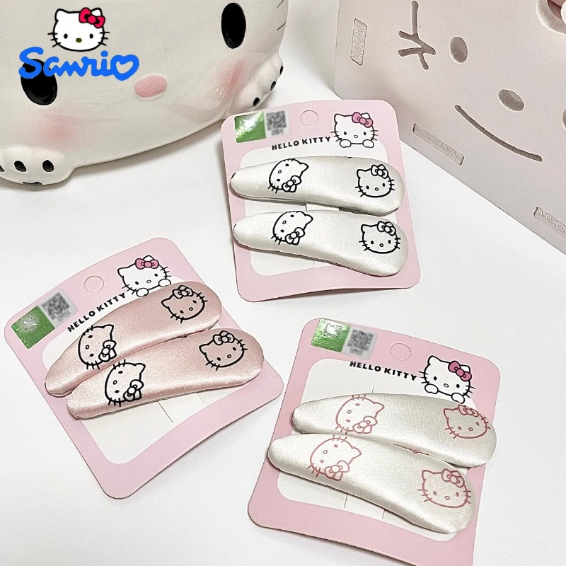 

2Pcs Cute Cartoon Full Rhinestone Hair Clips Lovely Sparkling Hello Kitty Hairpin Side Bangs Clips for Girls Hair Accessories