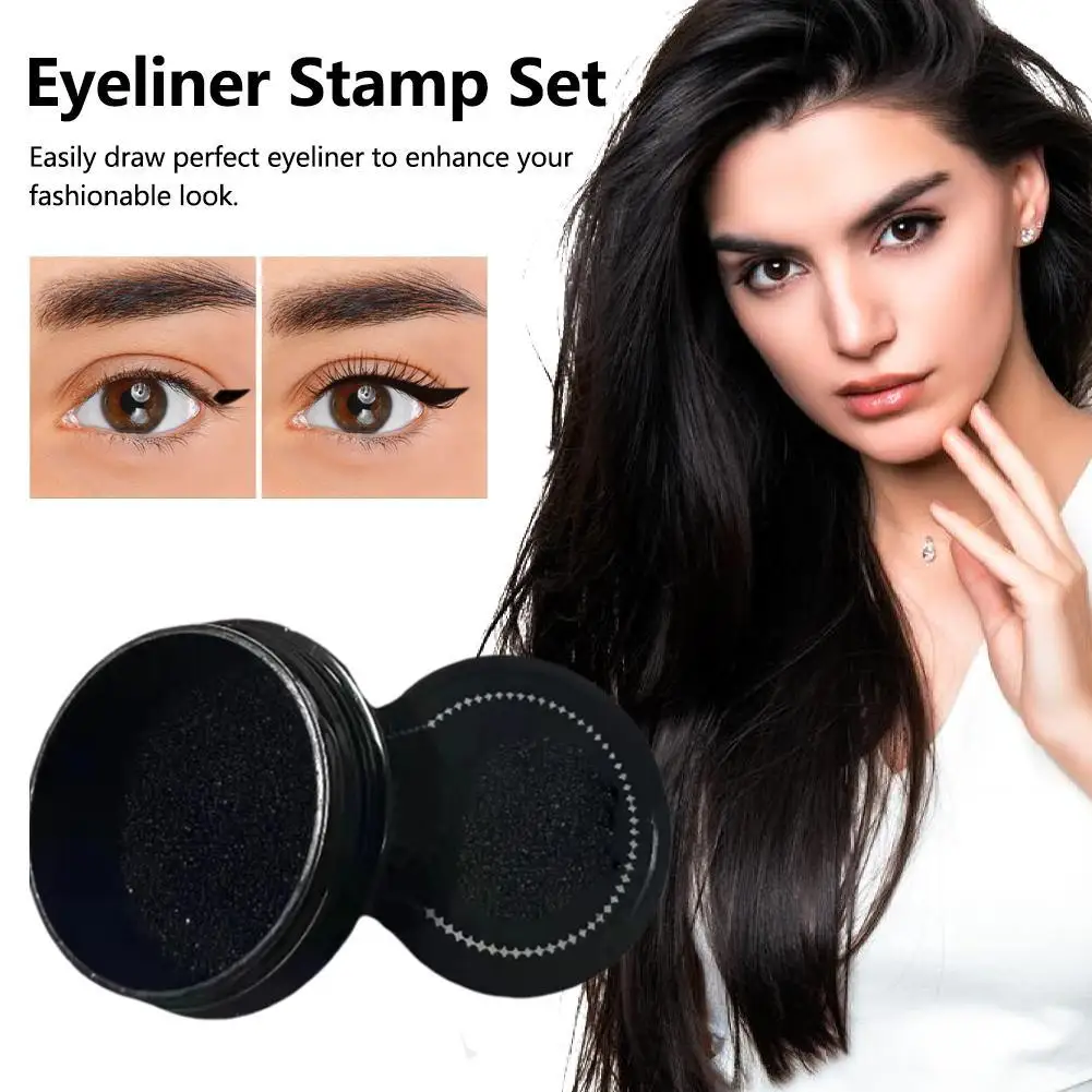 Set di timbri per eyeliner a doppia estremità Set ombretto cosmetico facile da colorare Eye Liner Stamping Stencil Accessori Strumenti per il trucco delle ciglia