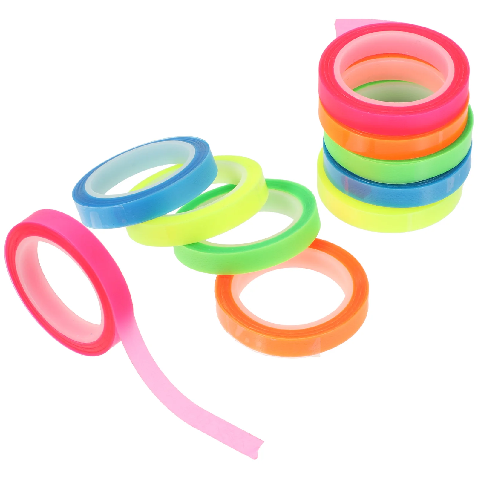 10 Rolls Waterproof Index Sticker Transparent Highlighter Tape Adhesive The Pet Long Tapes Page Tabs