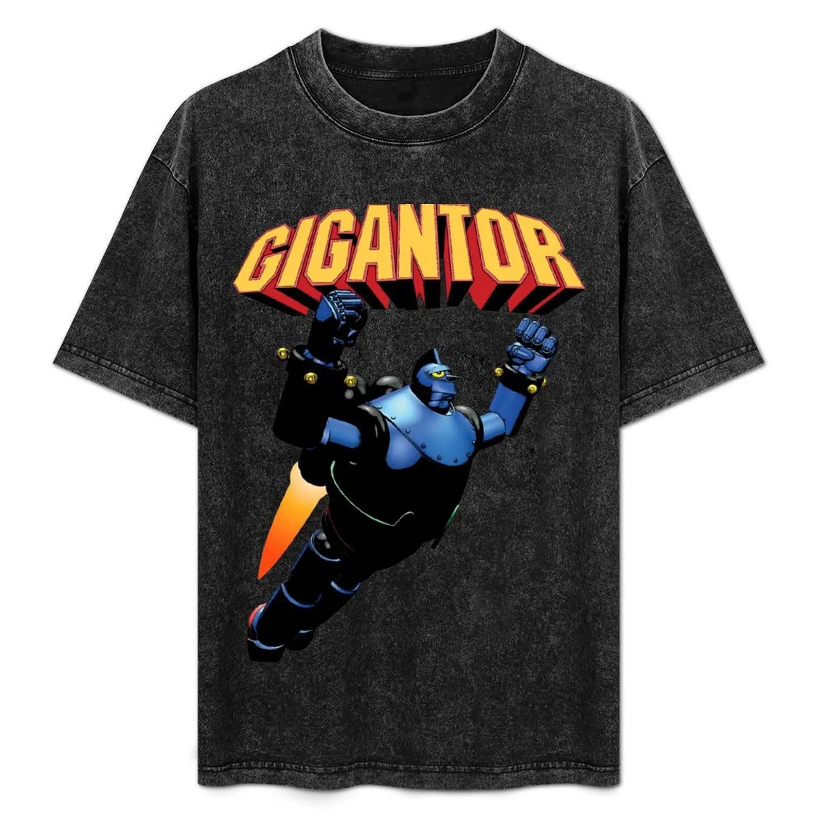 

60s Gigantor the Space Age Robot and Logotype T-Shirt Durable Work Wear T-Shirt