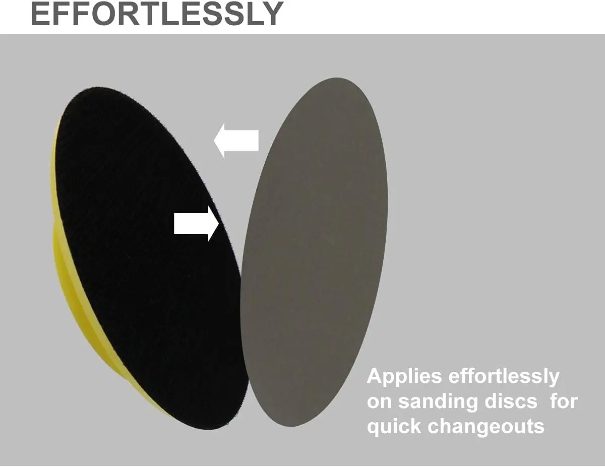 Papel de lija seco y húmedo VIBRATITE de 4 pulgadas con mango de esponja, bloque de lijado, discos de lijado de paneles de yeso, hojas de papel para lijado de madera y Metal