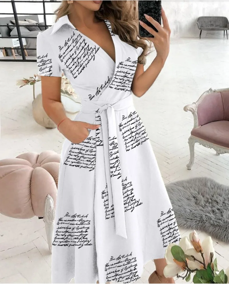 Rainbow Striped Print Summer Dress 2025 Women Button Up Short Sleeve Casual Vintage Shirt Long Dress Ladies Elegant Maxi Dresses