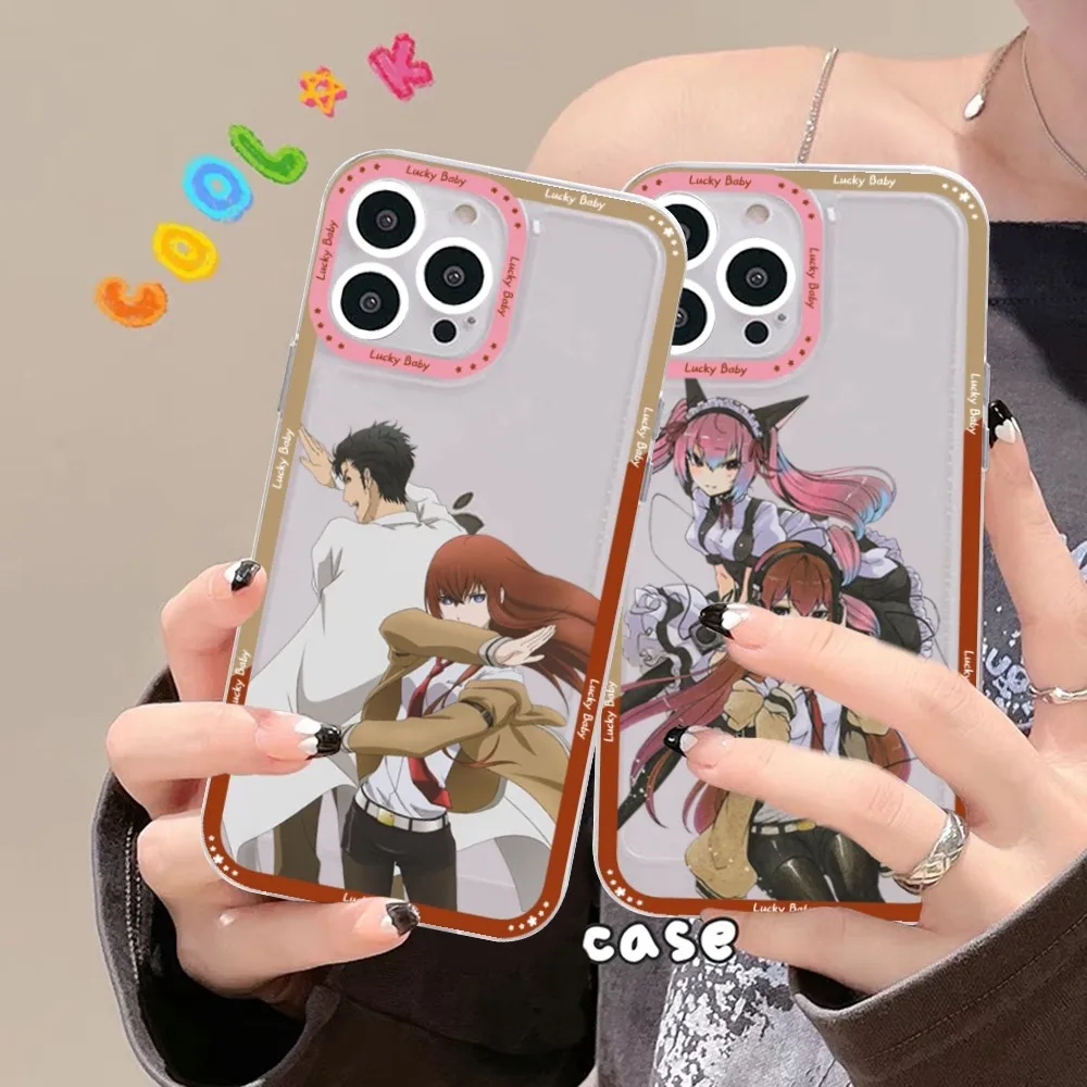 Steins Gate Okabe Anime Phone Case For iPhone 15 14 13 12 11 Pro Max XS X XR Mini Protective Cover