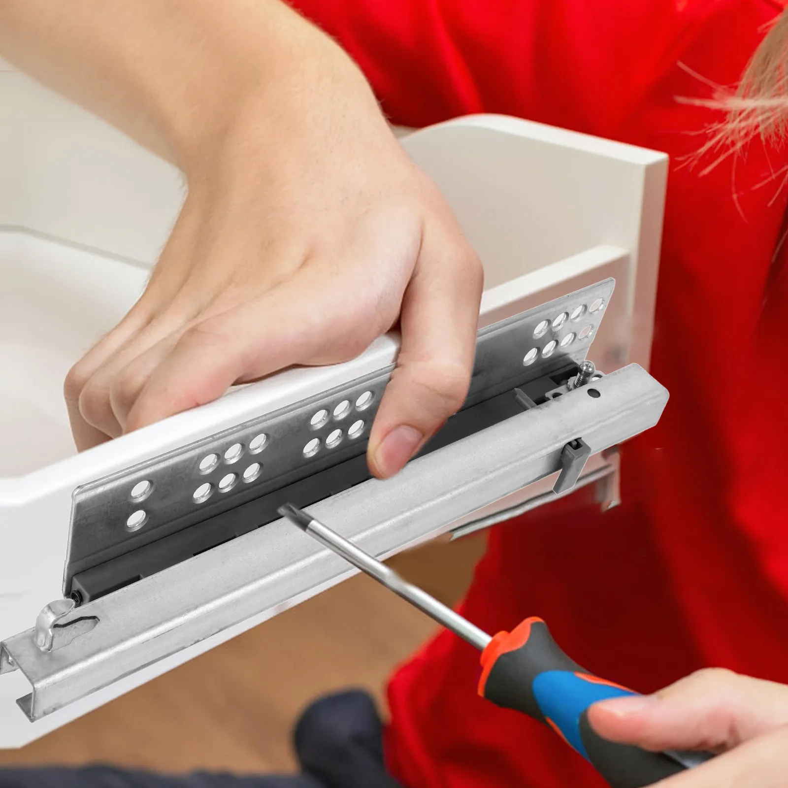 

1Pair Durable Steel Drawer Slides Silent Smooth Heavy Load for Household Drawer Replacement Drawers Glides Shelf Track