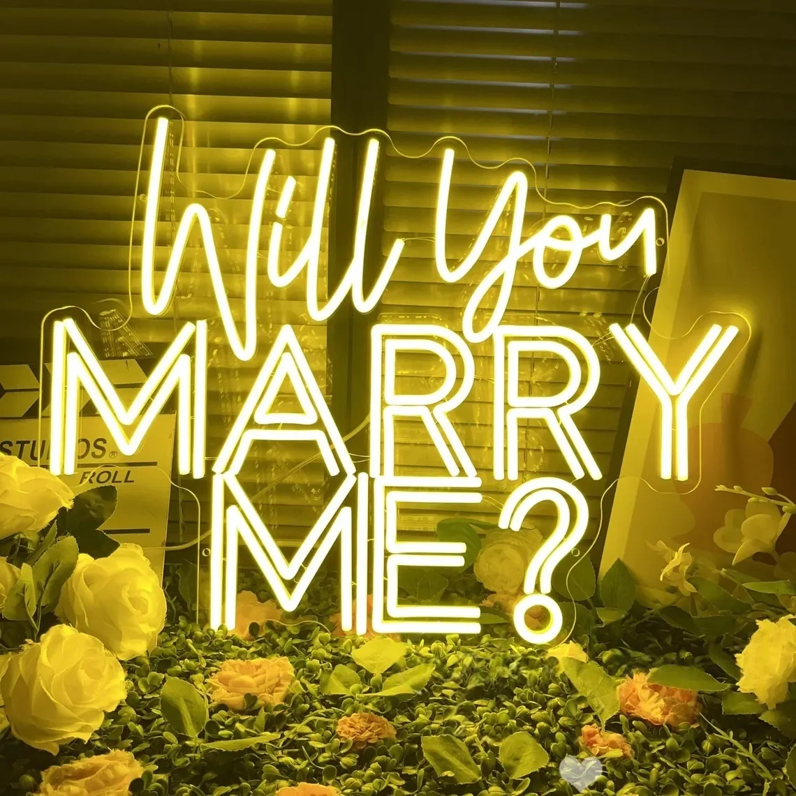 나와 결혼할래? LED 네온 사인, 사용자 정의 약혼 파티 결혼 제안 네온 불빛 장식 웨딩 잔디 벽 배경 장식