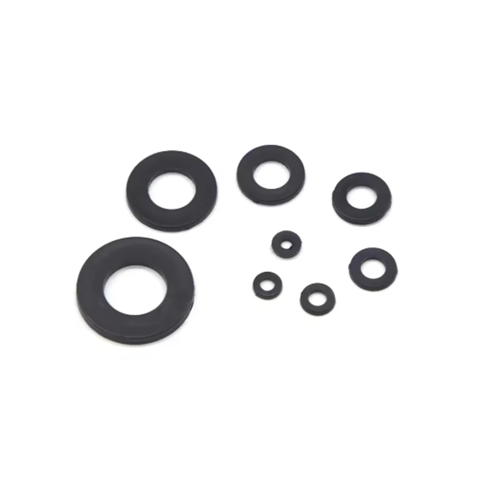 500PCS 8 Sizes M2-M10 Black Nylon Flat Washers Assortment kit M2 M2.5 M3 M4 M5 M6 M8 M10 Plane Spacer Insulation Gasket Ring image 5