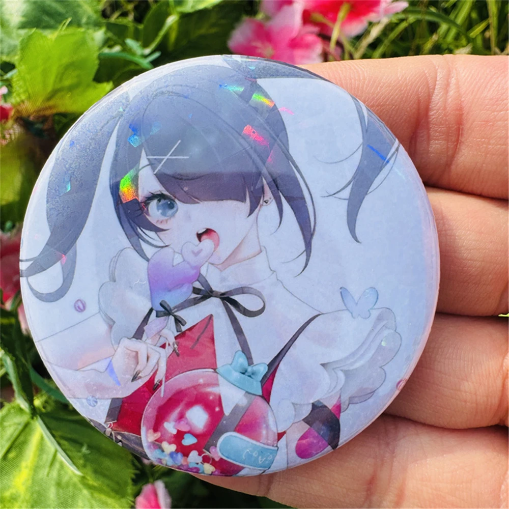 58 مللي متر لعبة المحتاجة فتاة جرعة زائدة المطر Ame تأثيري حلي شارة دبوس SPTE صفيح بروش الدعامة #6