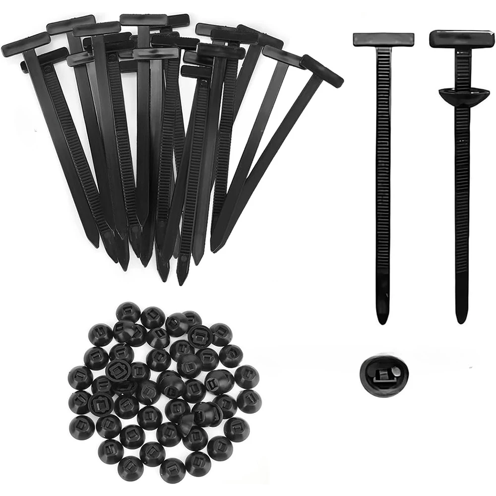 Fibbie universali per fascette per cavi in nylon per auto Supporto per fascette autobloccanti per carichi pesanti con elementi di fissaggio per bottoni a perno Fascette resistenti ai raggi UV per auto