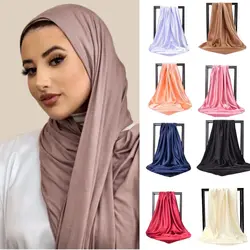 Travel Super Stretch Headwear Headscarf Luxury Shawl Plain Jersey Hijab Scarf Hijab Shawl Scarf Head Wrap Head Scarves