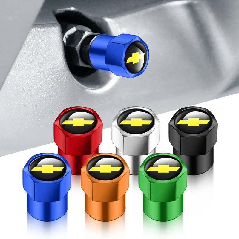

4Pcs Of Aluminum Alloy Car Tire Hexagon Valve For Chevrolet Silverado Impala Malibu Equinox Cruze Camaro Cavalier Blazer Aveo