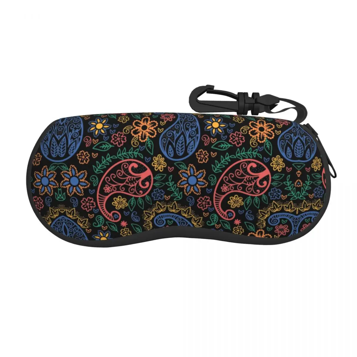 Custom Colored Bandana Paisley Print Shell Glasses Case Unisex Cool Eyeglasses Case Sunglasses Protector Box