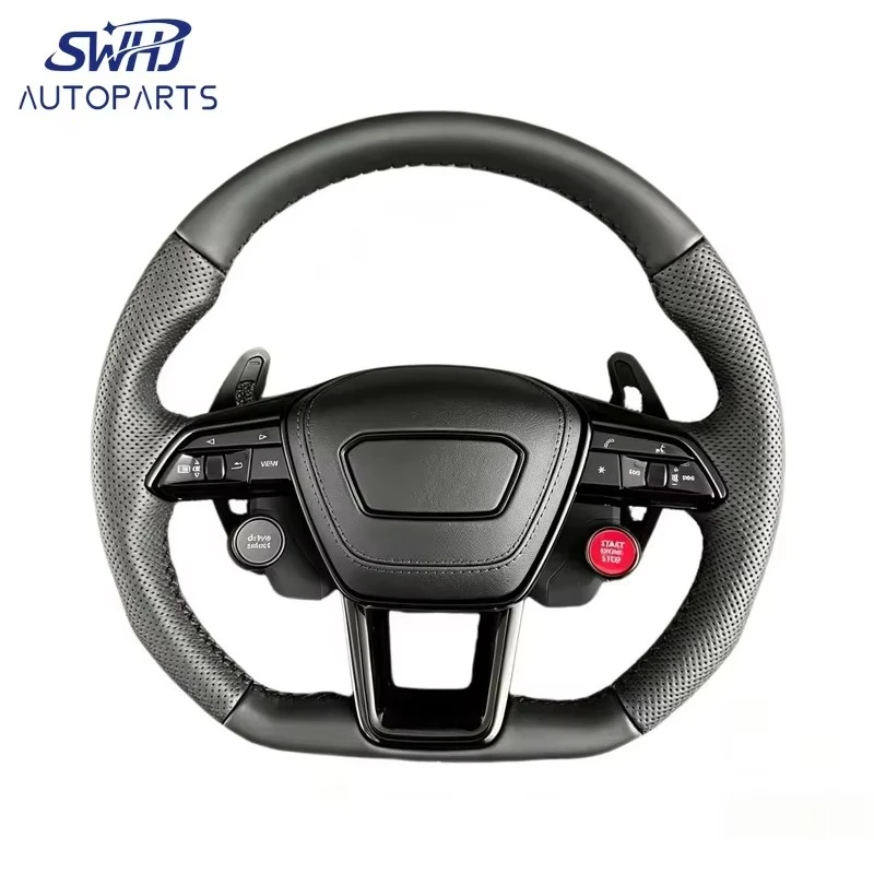 for Audi RS3 RS4 RS5 RS6 RS7 Carbon Fiber Leather Sports Steering Wheel( CONTACT US FOR STYLE)