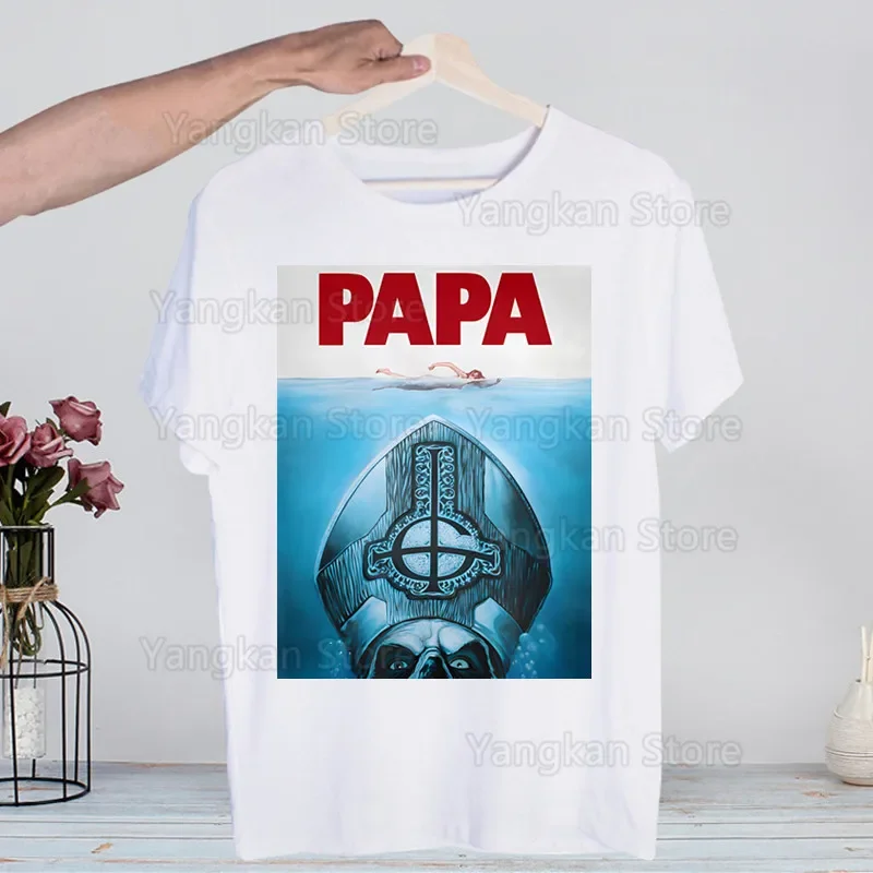 شبح الفرقة الهيب هوب تي شيرت الرجال للجنسين أنيمي الكرتون تصميم الرجال تي شيرت أوم الصيف بلايز قصيرة الأكمام خمر نمط #1