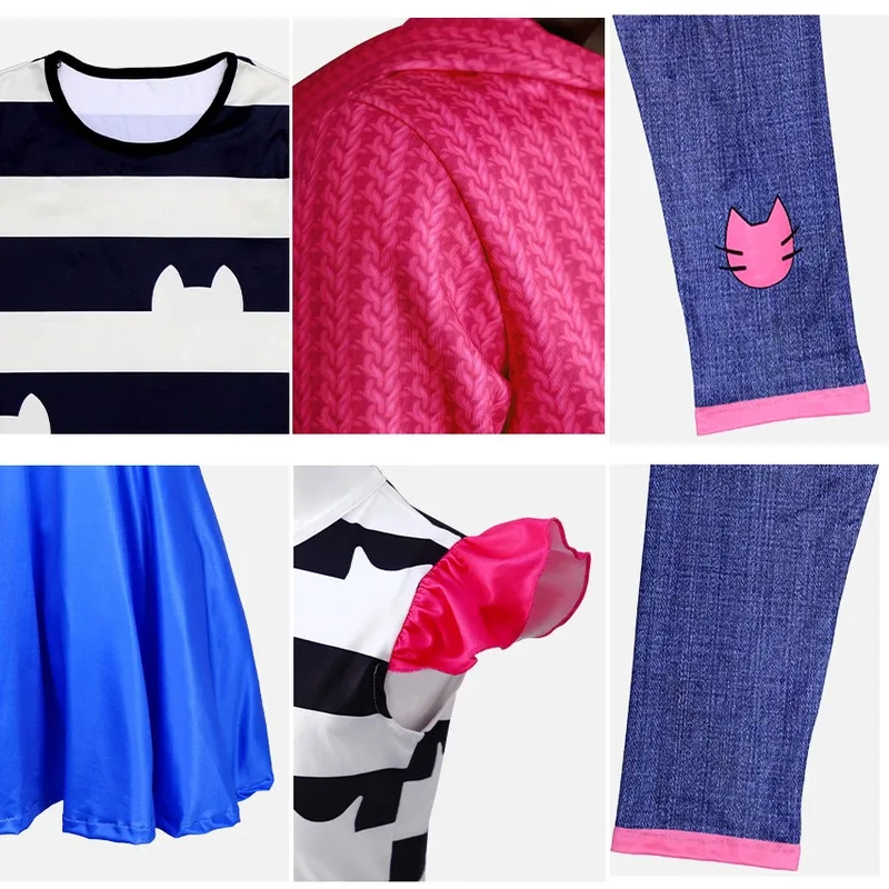 Casa de muñecas de Gavby, vestido para niña, chaqueta, camiseta, máscara, casa de muñecas Gabby de Halloween, disfraz de cosplay de Carnaval, conjunto de fiesta de cumpleaños para niño y niña