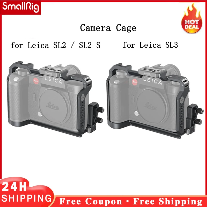 

SmallRig Camera Cage for Leica SL2 / SL2-S SL3 with Cold Shoe Mount Arca-Swiss Quick Release Plate 4510 4162 Pre-sale 3.31