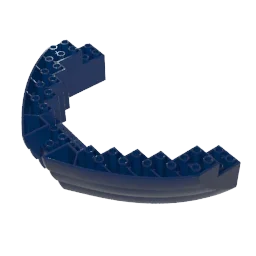 مكعبات بناء Gobricks GDS-90271 قسم هيكل القارب، الطوب 16 × 10 × 3 متوافق مع ليغو 64645 التقنية للأطفال